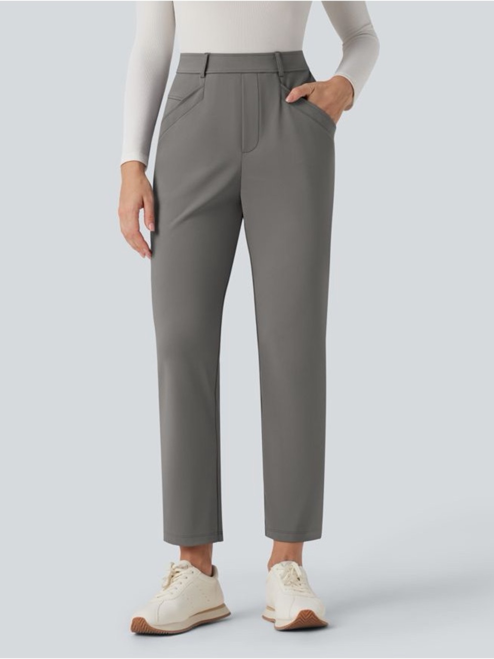Halara Flex DayStretch High Waisted 7/8‎ Work Tapered Pants with Pockets in L